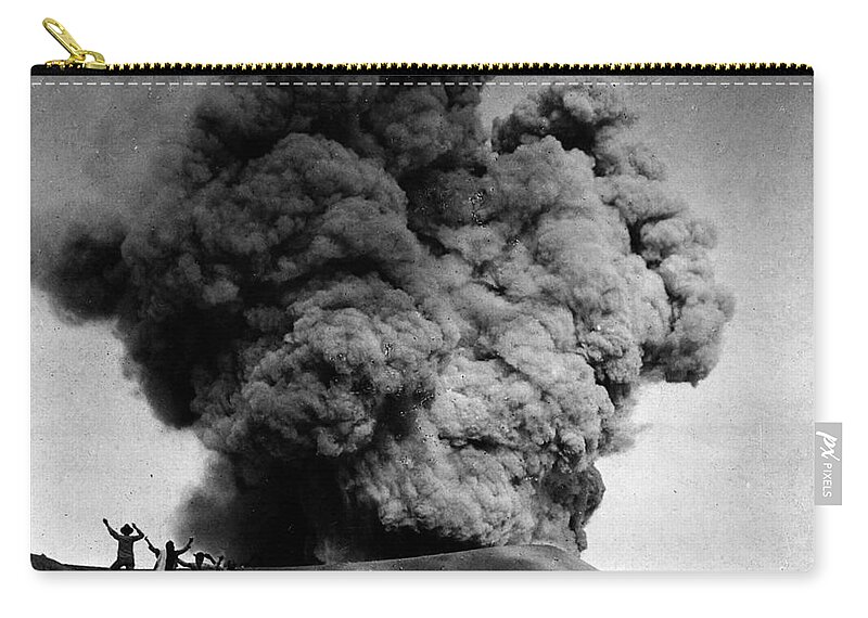 1910 Zip Pouch featuring the photograph Volcano: Java, 1910 by Granger