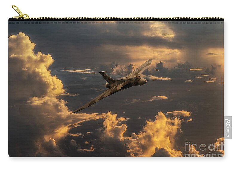 Avro Vulcan Zip Pouch featuring the digital art Vulcan Flying Forever by Airpower Art