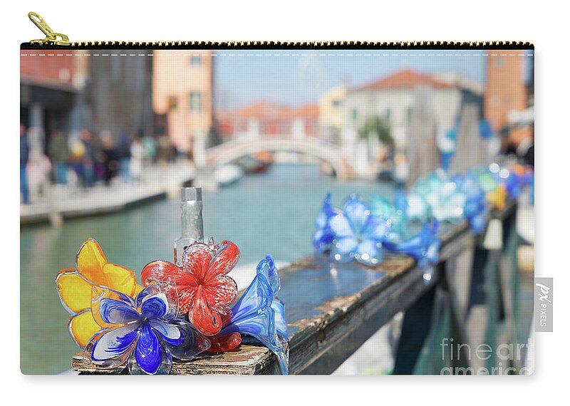 Venice Zip Pouch featuring the photograph Glass of Murano by Anastasy Yarmolovich