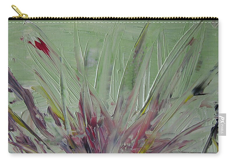 Abstract Paiting Zip Pouch featuring the painting W31 - smell by KUNST MIT HERZ Art with heart