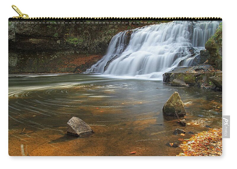 Waterfall Zip Pouch featuring the photograph Wadsworth Falls by David Freuthal