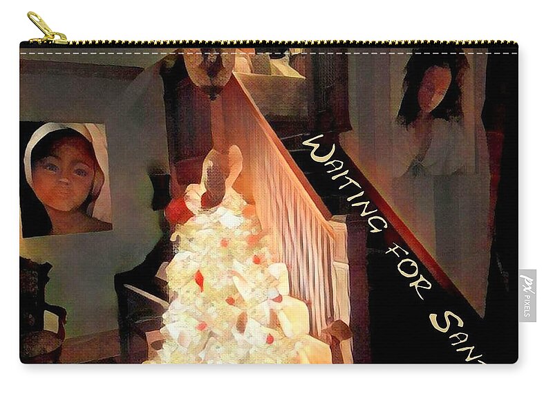 Christmas Zip Pouch featuring the photograph Waiting for Santa by Jodie Marie Anne Richardson Traugott     aka jm-ART