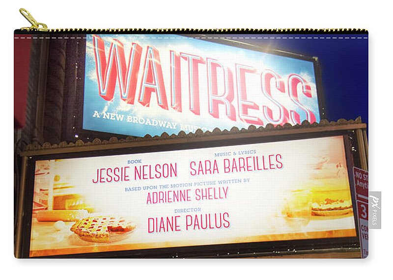 Waitress Zip Pouch featuring the photograph Waitress the Musical by Mark Andrew Thomas