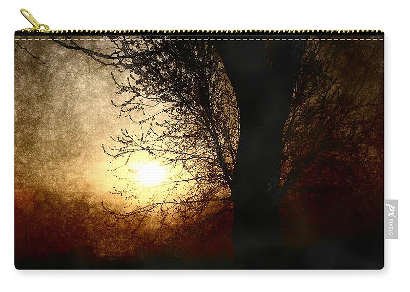 Landscape Carry-all Pouch featuring the photograph Walk Quietly Into the Night with Me. by Julie Lueders 