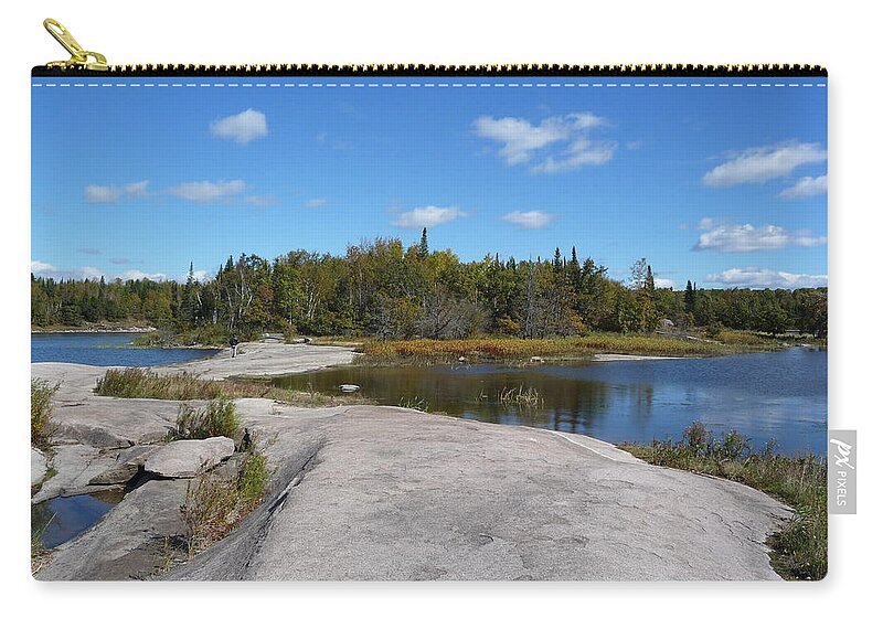 Rocks Carry-all Pouch featuring the photograph Walking on the whale's back by Ruth Kamenev