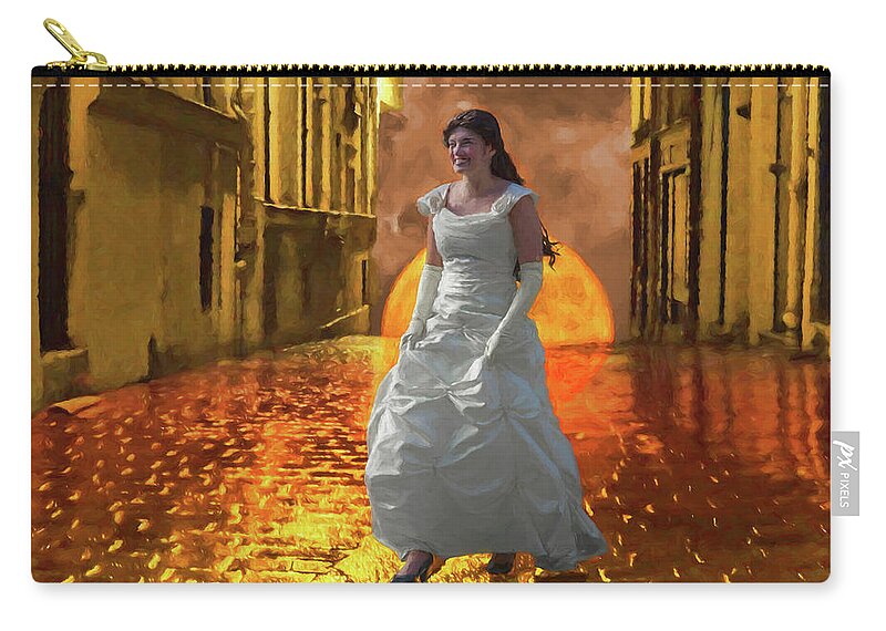 Angel Zip Pouch featuring the photograph Walking Streets of Gold by John Haldane