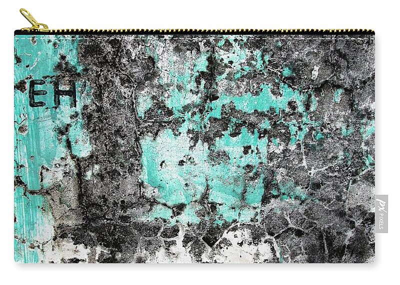 Texture Zip Pouch featuring the photograph Wall Abstract 185 by Maria Huntley