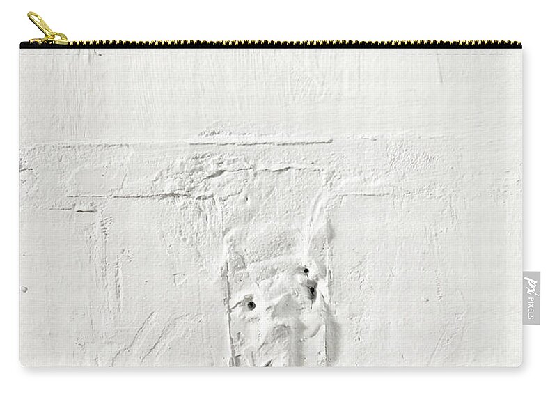Asbestos Zip Pouch featuring the photograph Wall plaster detail by Tom Gowanlock