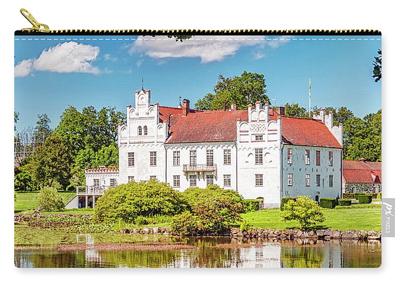 Wanas Zip Pouch featuring the photograph Wanas Castle in Skane by Antony McAulay