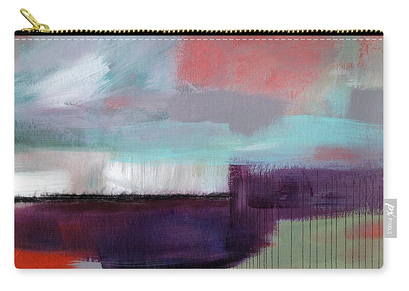 Purple Zip Pouch featuring the painting Wanderlust 22- Art by Linda Woods by Linda Woods