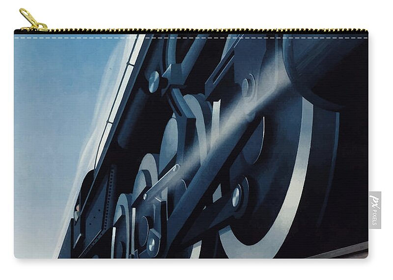 Trains Carry-all Pouch featuring the painting War Traffic Must Come First by War Is Hell Store