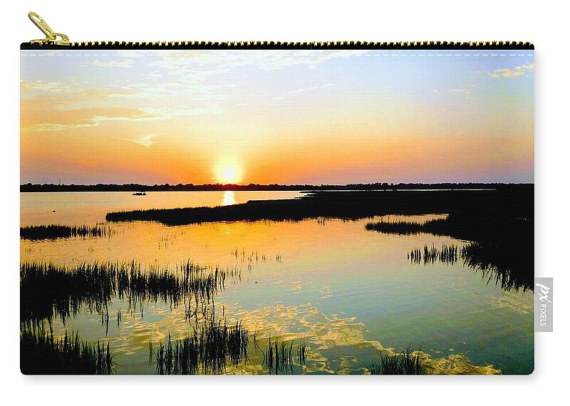 Marsh Zip Pouch featuring the photograph Warm Wet Wild by Sherry Kuhlkin