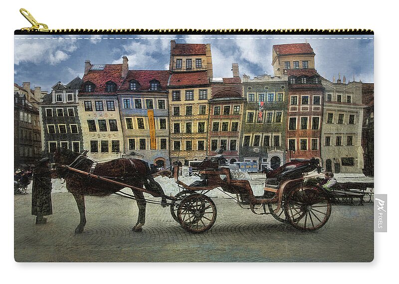  Zip Pouch featuring the photograph Old Town in Warsaw # 30 by Aleksander Rotner