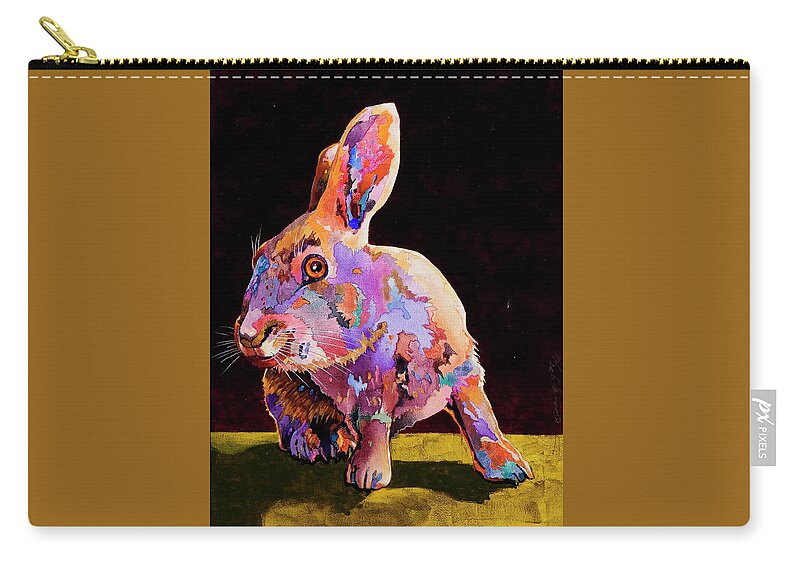 Fauvist Art Zip Pouch featuring the painting Wary by Bob Coonts