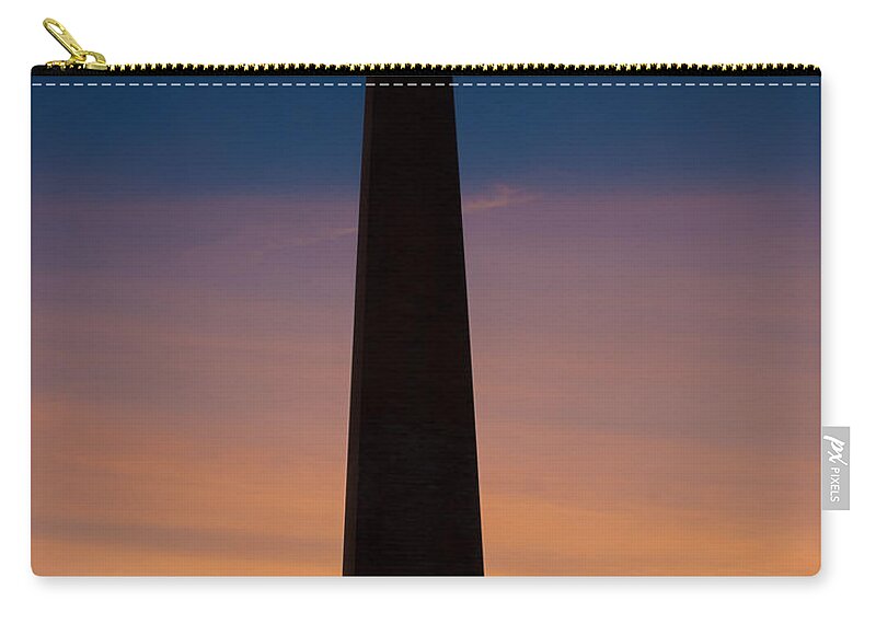 Captial Zip Pouch featuring the photograph Washington Monument at Sunset by Mark Dodd
