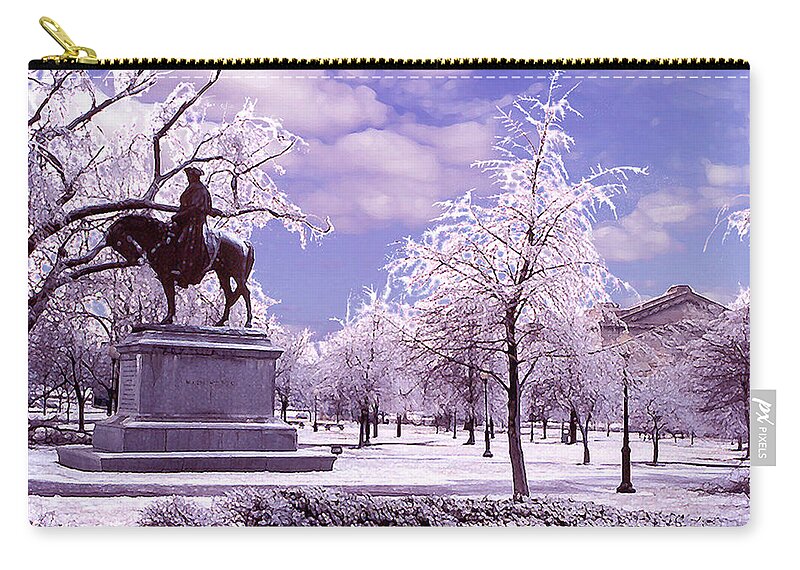 Landscape Carry-all Pouch featuring the photograph Washington Square Park by Steve Karol