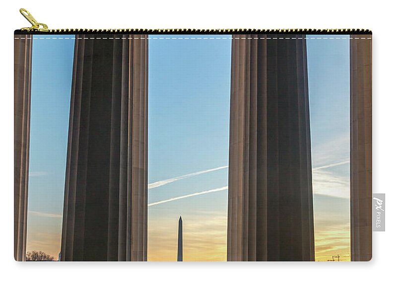 Usa Zip Pouch featuring the photograph Washington through Lincoln by Framing Places