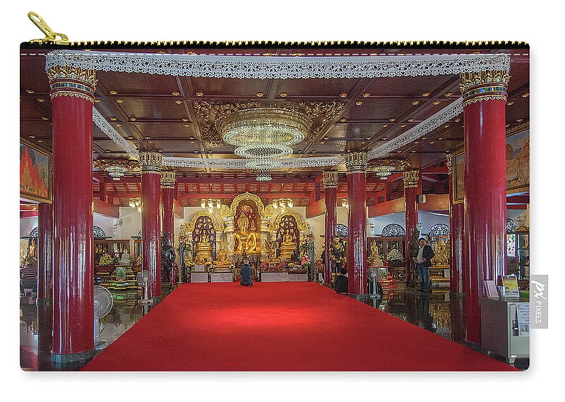 Scenic Carry-all Pouch featuring the photograph Wat Pa Dara Phirom Phra Chulamani Si Borommathat Interior DTHCM1607 by Gerry Gantt