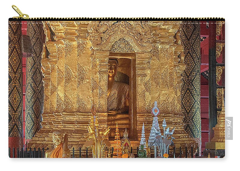 Scenic Zip Pouch featuring the photograph Wat Phra That Lampang Luang Phra Wihan Luang Phra Chao Lang Thong DTHLA0041 by Gerry Gantt
