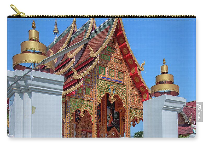 Scenic Zip Pouch featuring the photograph Wat Si Chum Phra Ubosot DTHLU0116 by Gerry Gantt