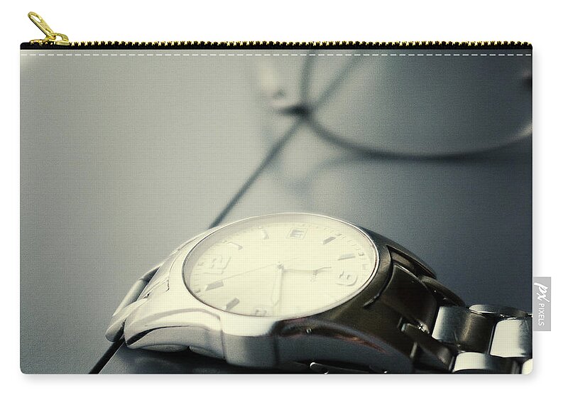 Ivy Ho Zip Pouch featuring the photograph Watch and spectacle vintage by Ivy Ho