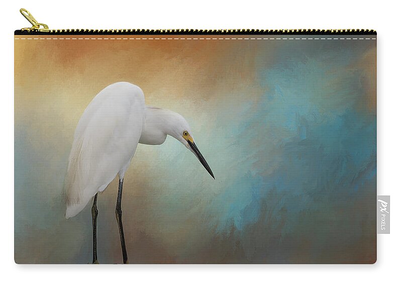 Egret Zip Pouch featuring the photograph Watching by Kim Hojnacki