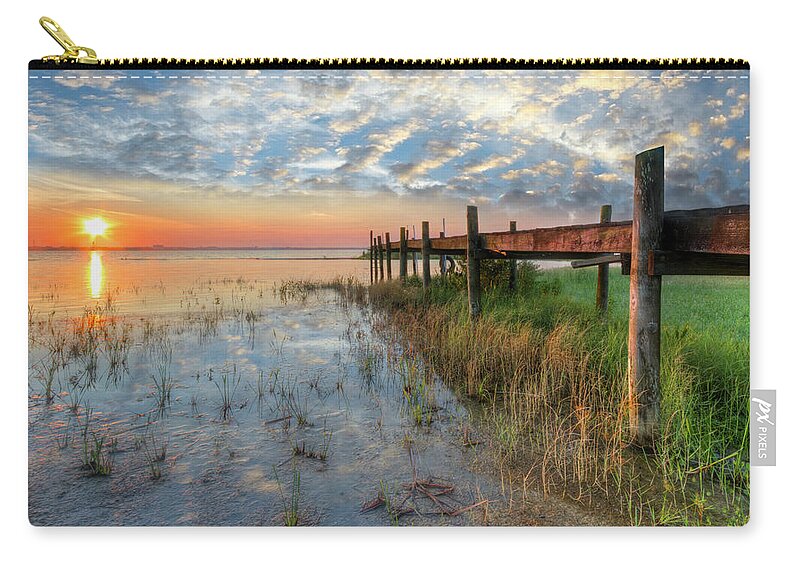 Clouds Carry-all Pouch featuring the photograph Watching the Sun Rise by Debra and Dave Vanderlaan