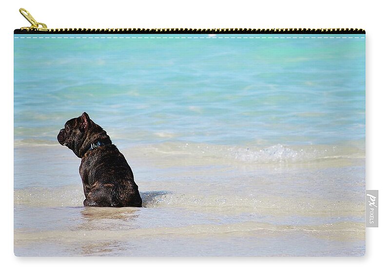 Lanikai Zip Pouch featuring the photograph Watching the waves by Amee Cave