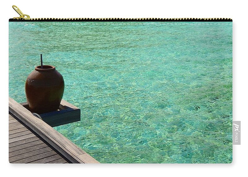 Ocean Zip Pouch featuring the photograph Water Jar by Corinne Rhode