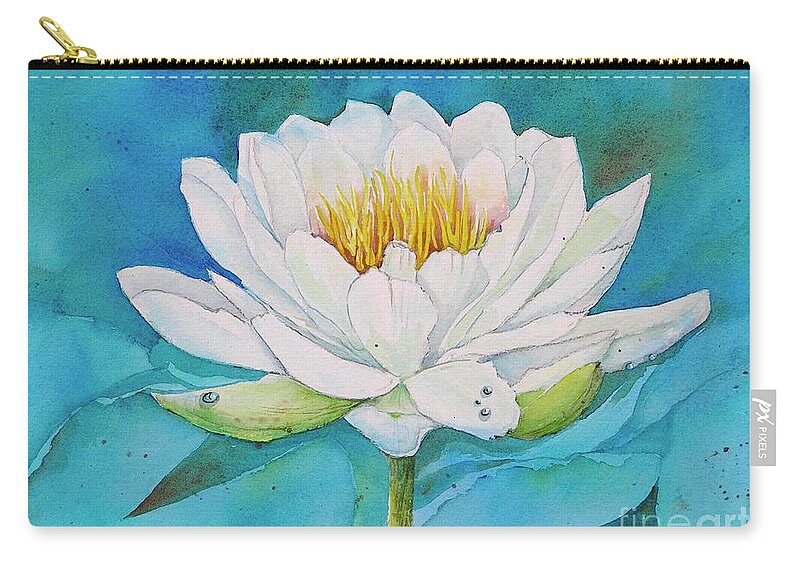 Water Lily Carry-all Pouch featuring the painting Water Lily by Midge Pippel