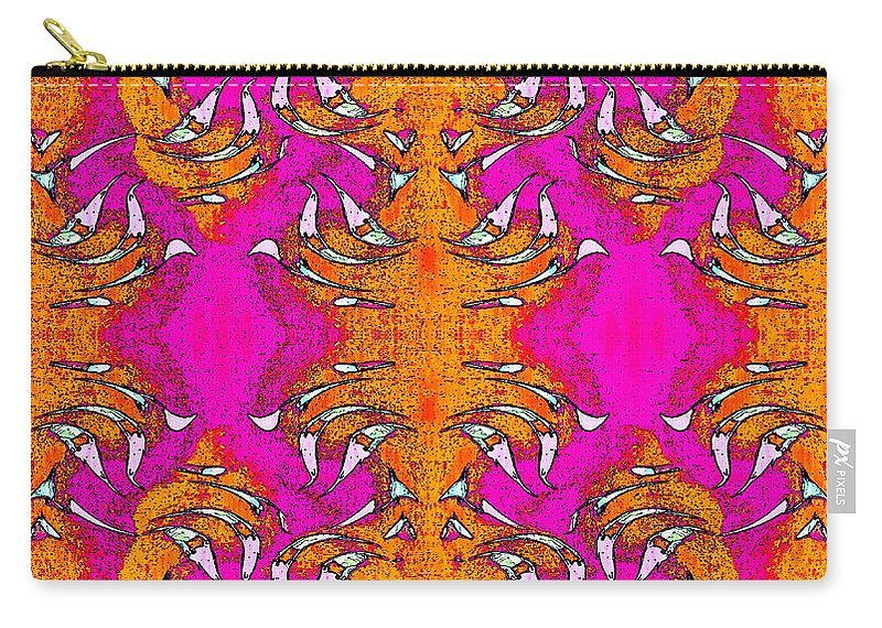 Summer Colors And Black Accents Zip Pouch featuring the digital art Water spirits by Priscilla Batzell Expressionist Art Studio Gallery