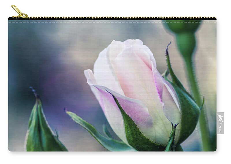 Flower Zip Pouch featuring the photograph Watercolor Rose by Laura Roberts