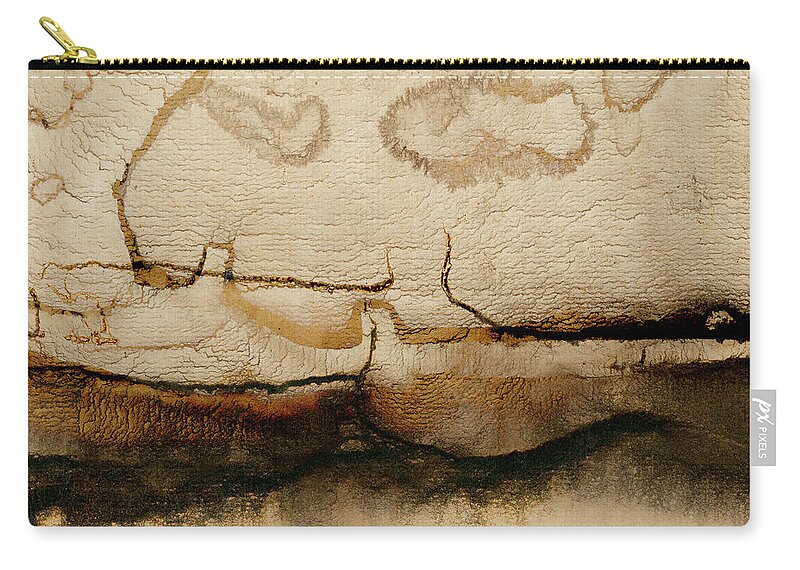Abstract Zip Pouch featuring the mixed media Waterlines01 by Carol Leigh