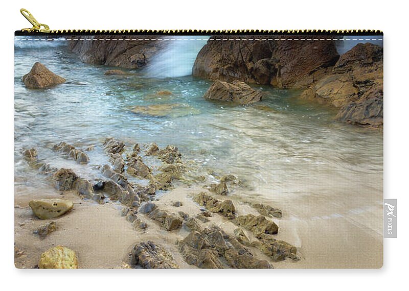 Orange County Carry-all Pouch featuring the photograph Wave Breaker by Nicki Frates