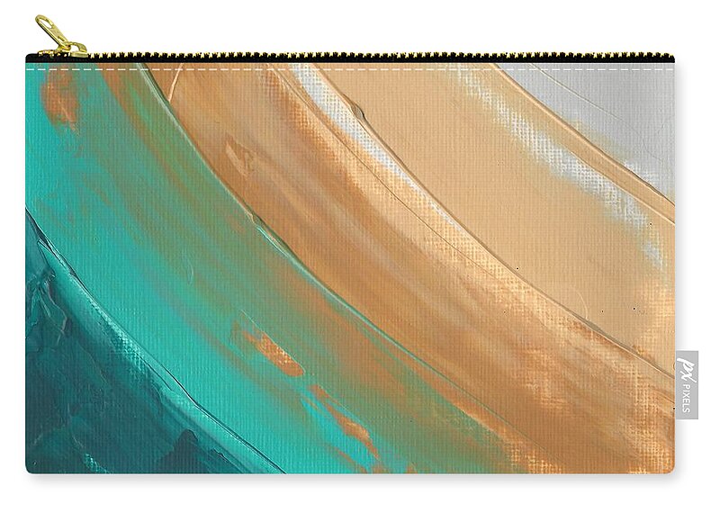 Art Zip Pouch featuring the painting Wave by Monica Martin