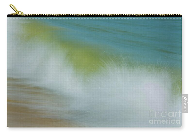 Abstract Zip Pouch featuring the photograph Waves Abstract Coastal / Nature Photograph by PIPA Fine Art - Simply Solid