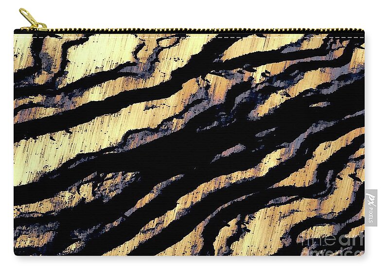 Digital Altered Photo Zip Pouch featuring the digital art Waves of Time 3 by Tim Richards