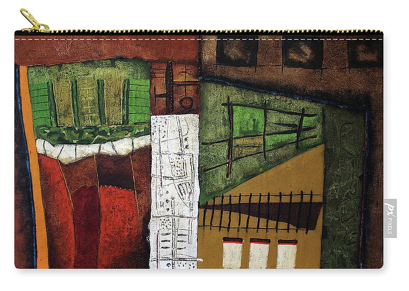 African Carry-all Pouch featuring the painting Way Home by Michael Nene