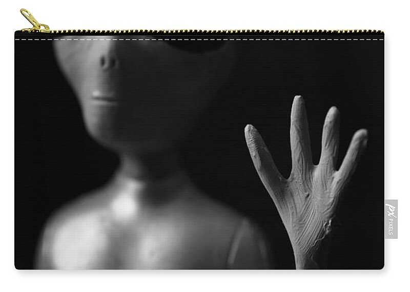 Science Fiction Zip Pouch featuring the photograph We Come In Peace by Edward Fielding
