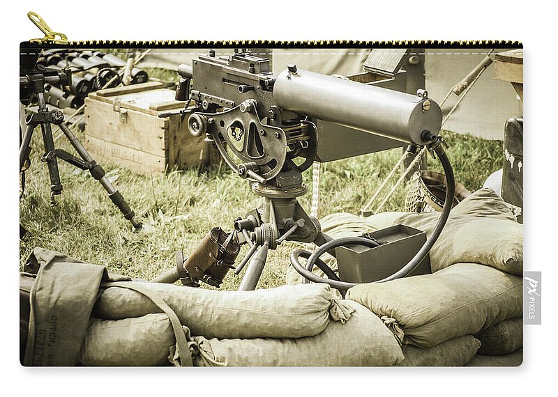 D-day Zip Pouch featuring the photograph Weapons by Stewart Helberg