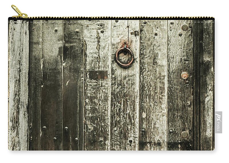 Doors Of The World Series By Lexa Harpell Zip Pouch featuring the photograph Weathered and Worn by Lexa Harpell