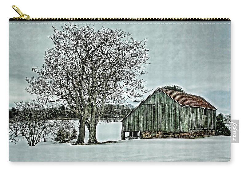 Barn Zip Pouch featuring the photograph Weathered by Heather Applegate