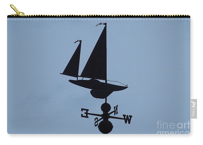New England Weathervane Carry-all Pouch featuring the photograph Weathervane Sailboat by Tom Maxwell
