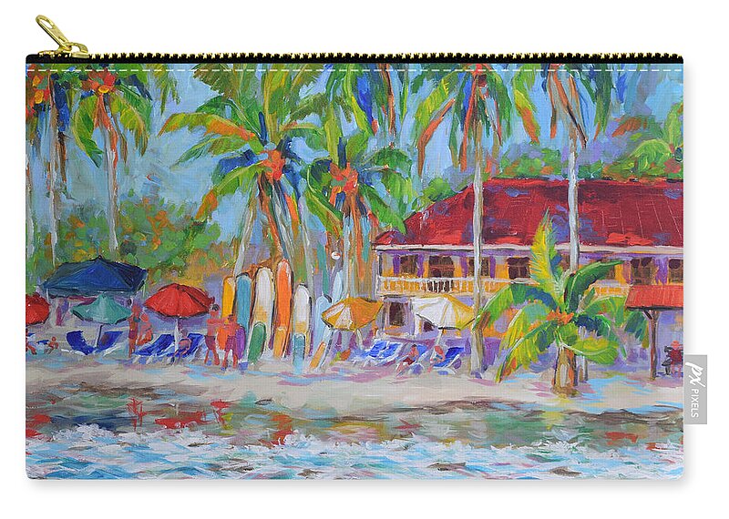 Tropical Zip Pouch featuring the painting Weekend Escape by Jyotika Shroff