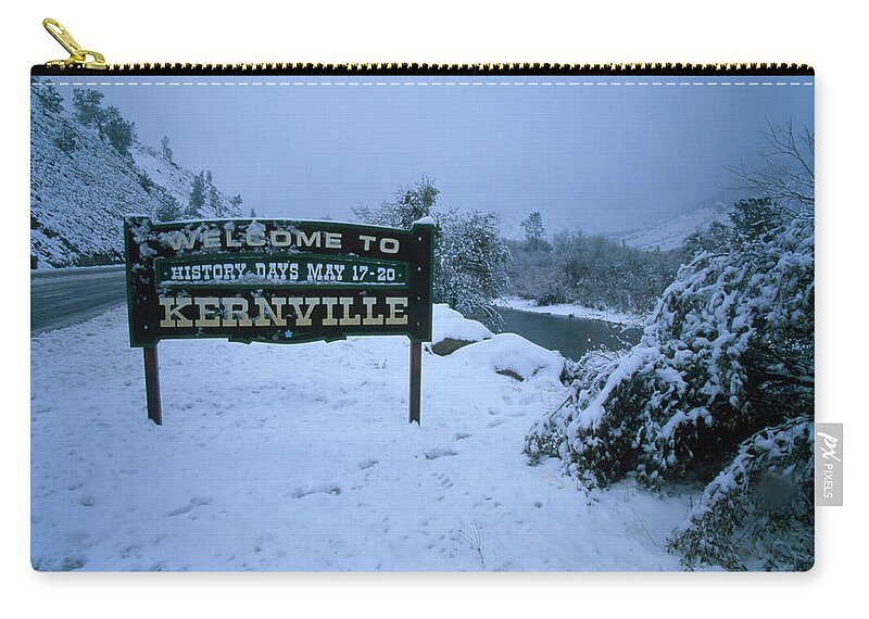 Kernville Zip Pouch featuring the photograph Welcome To Kernville by Soli Deo Gloria Wilderness And Wildlife Photography