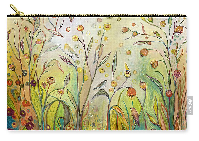 Garden Zip Pouch featuring the painting Welcome to My Garden by Jennifer Lommers