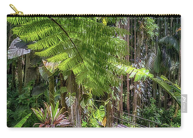 Hawaii Tropical Botanical Garden Zip Pouch featuring the photograph Welcome to the Jungle by Susan Rissi Tregoning