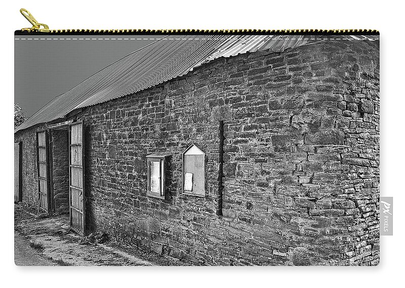 Buildings Zip Pouch featuring the photograph Welsh Barn by Richard Denyer