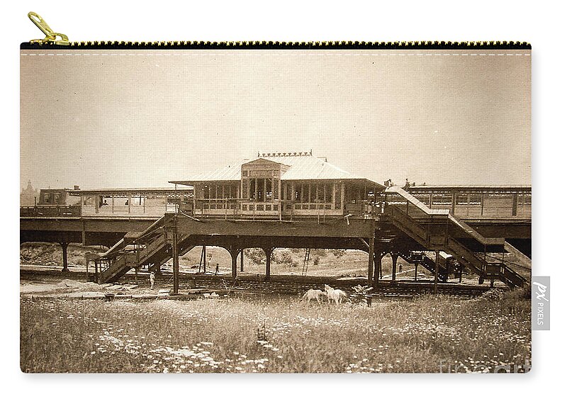 Irt Zip Pouch featuring the photograph West 207th Street, 1906 by Cole Thompson