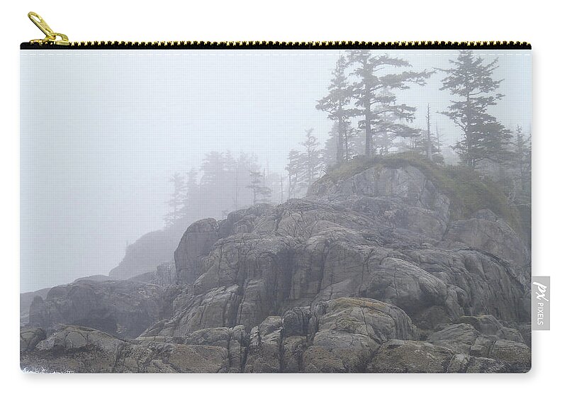 West Coast Zip Pouch featuring the photograph West Coast Landscape Ocean Fog I by Roxy Hurtubise